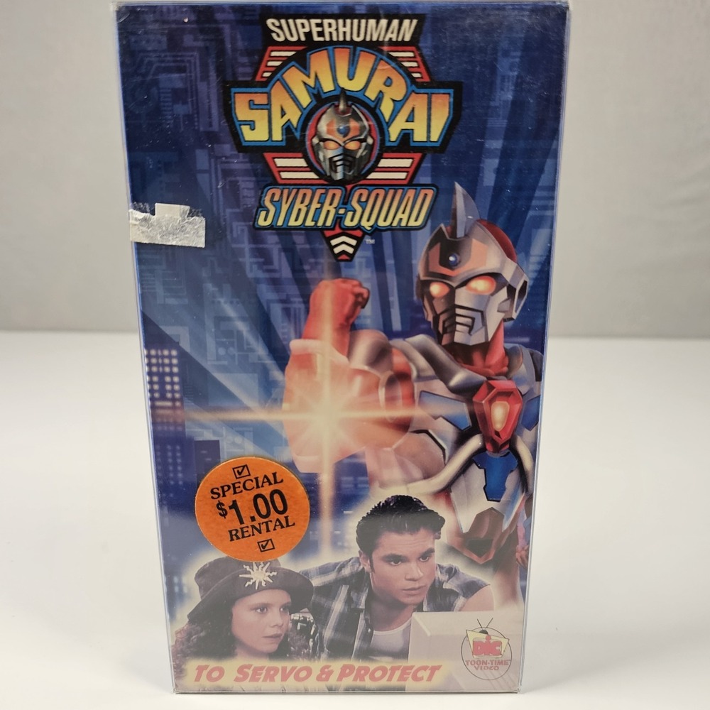 Superhuman Samurai Syber-Squad To Servo & Protect VHS 1994 DIC Toon-Time Video